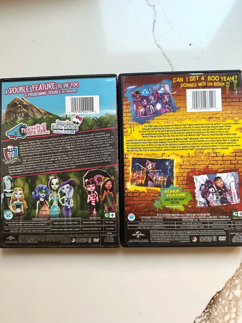 Monster High: Boo York, Boo York, Fright on, Escape from scull shores DVD set - Picture 2 of 2